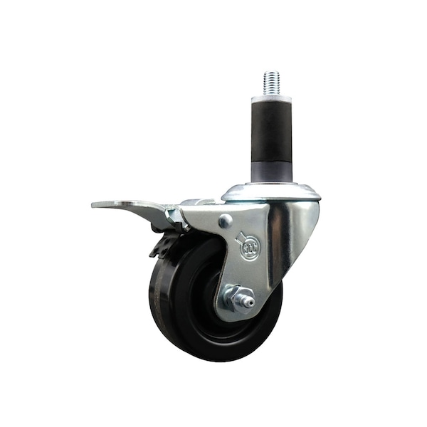 Service Caster 3'' Phenolic Swivel 1-1/4'' Expanding Stem Caster Total Lock Brake SCC-EXTTL20S314-PHR-114 - main
